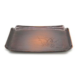 Set 5 copper Japanese food trays JC13 view 2