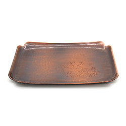 Set 5 copper Japanese food trays JC13 view 3