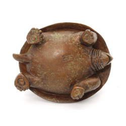 Japanese copper-bronze tenpai 108 turtle view 3