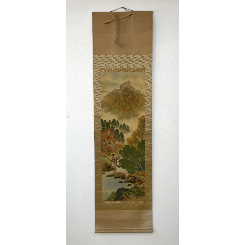 Kakemono pintura antigua japonesa 53 paisaje