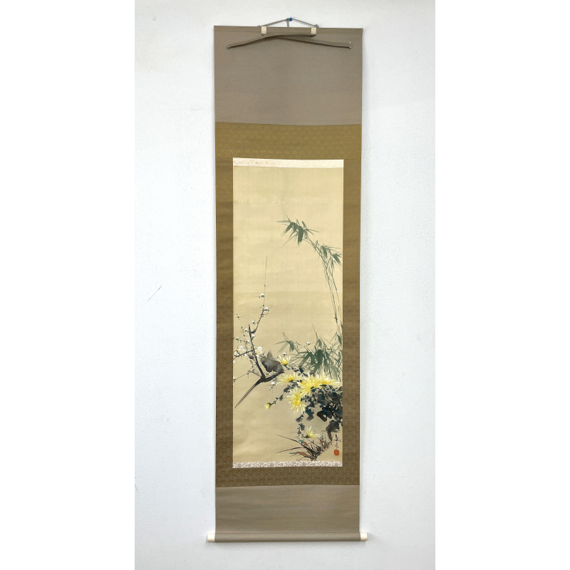 Kakemono old Japanese painting 59 branches and flowers