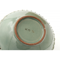 Antiguo jarrón calado coreano, estilo Goryeo celadon JAR18 vista 5