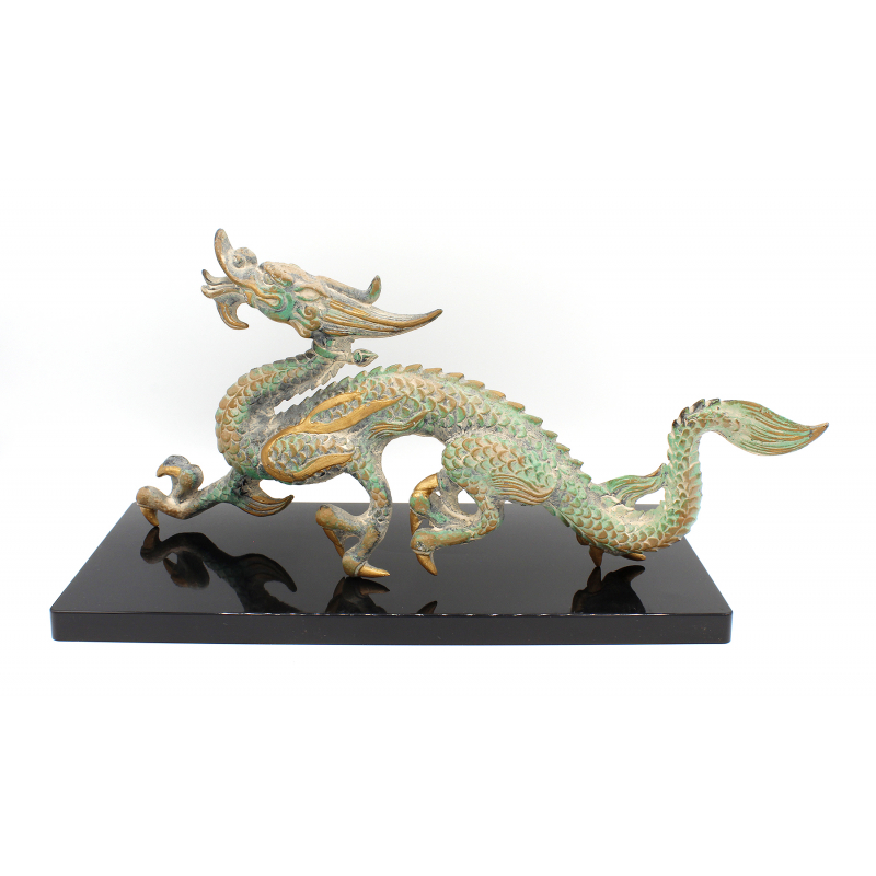 Figura antigua japonesa de bronce FIG33 dragón