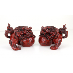 Pareja de figuras japonesas FIG36 leones de fu -Komainu-