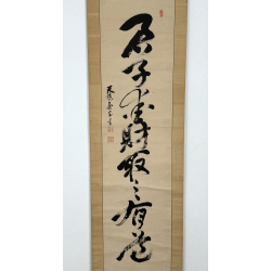 Kakemono old Japanese painting 84 calligraphy view 2