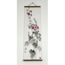 Pintura -kakemono- KAK10 flores y hojas