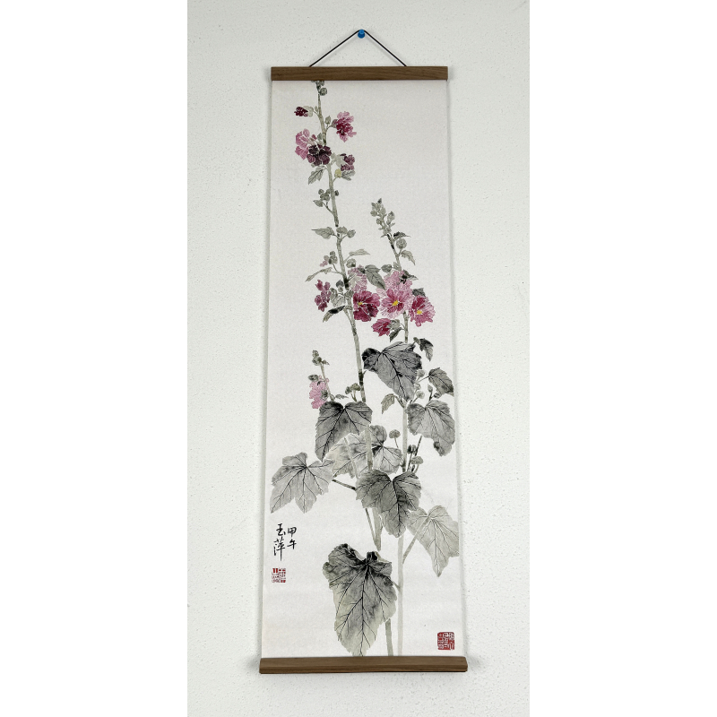 Pintura -kakemono- KAK10 flores y hojas