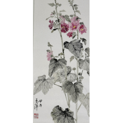 Painting -kakemono- KAK10 flowers and leaves view 2