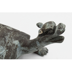 Figura antigua de bronce FIG46 tortuga vista 4