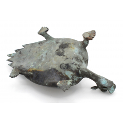 Figura antigua de bronce FIG46 tortuga vista 5