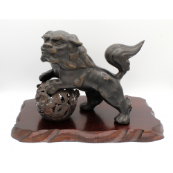 Figura japonesa metal FIG47 león de Fu -Komainu