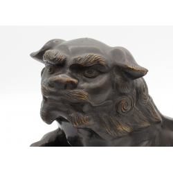 Japanese bronze Foo lion -Komainu- figure FIG47 view 3