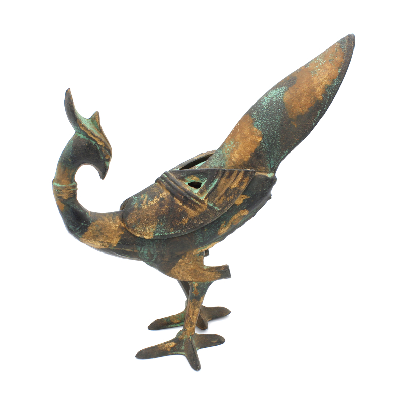 Japanese bronce censer FIG49 pheasant