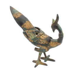 Japanese bronce censer FIG49 pheasant view 2