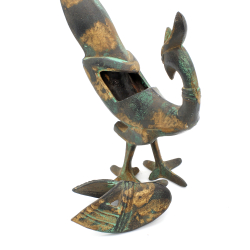 Japanese bronce censer FIG49 pheasant view 3