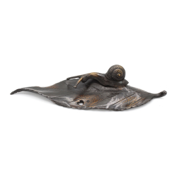 Copper incense burner-tenpai by Omine FIG50 snail view 2