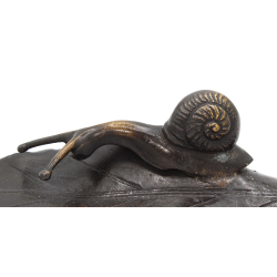 Copper incense burner-tenpai by Omine FIG50 snail view 3