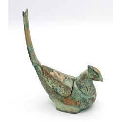 Japanese bronce censer INC27 pheasant view 3